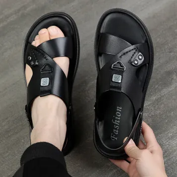 KINETIC STRIDE LEATHER SANDAL